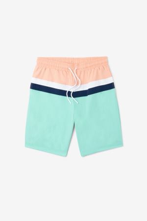 FILA Charlie Swim Shorts White / Mint,Mens Clothing | CA.TLFVWN670